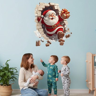 Stickers muraux enfant thème festif de Noël