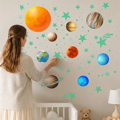 Stickers muraux maman installe 