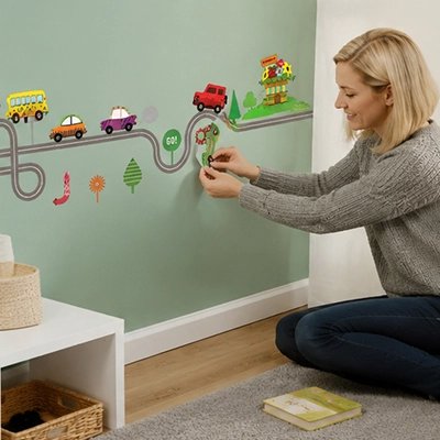 Stickers muraux support interactif de jeu