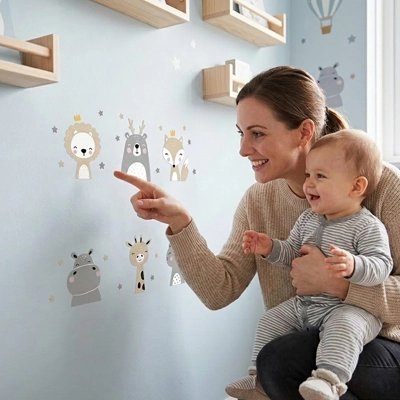 Stickers muraux thème animaux 