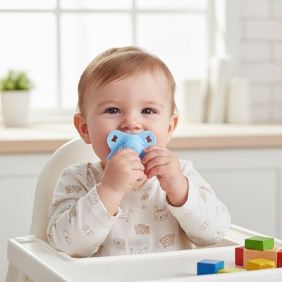 Tétine bébé bleu facile à nettoyer au quotidien