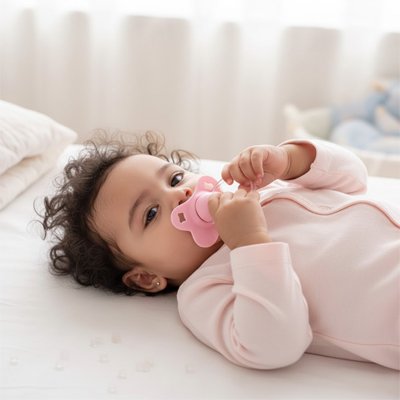 Tétine bébé douce rose et sécurisée pour nourrisson