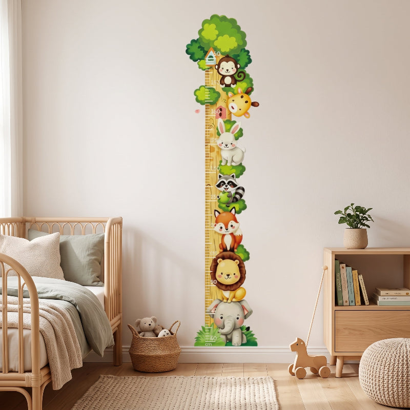 toise murale enfant arbre jungle dans une chambre