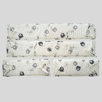 Tour de lit bébé en coton motif ourson – Set 4 pièces