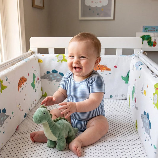 Tour de lit bébé en coton animaux de la Forêt