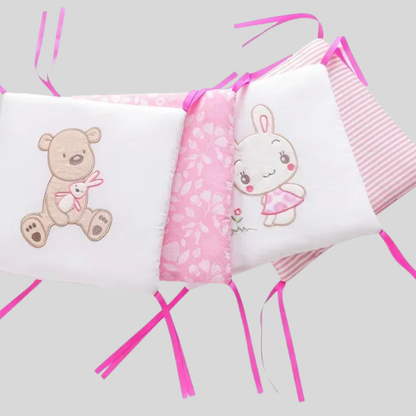 tour-de-lit-bebe-fille-rose-motifs-ours-et-lapin