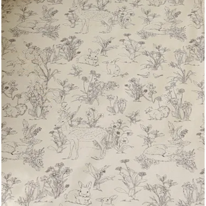 tour de lit bebe motifs imprimes beige gris