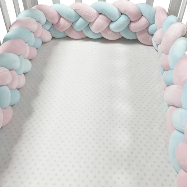 tour-de-lit-bebe-tresse-3M-rose-bleu
