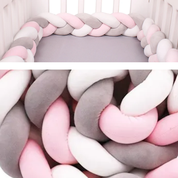 tour de lit bébé tressé | Velours Respirant