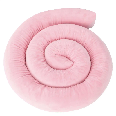 tour de lit bébé 2m pare-chocs doux et sécurisé rose