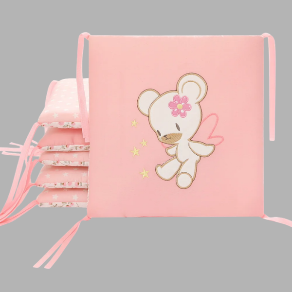 tour de lit bébé fille 6 pièces