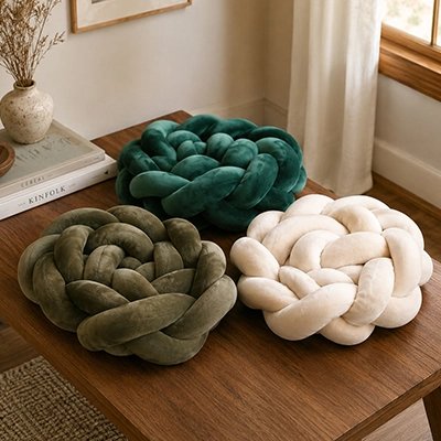 Tresse de lit enroulée douce en peluche tressée