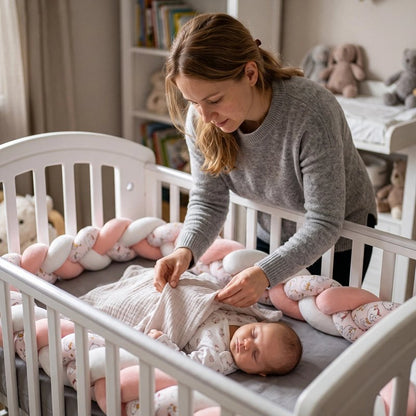 Tresse de lit motifs imprimés à nœud tressé 1 M rose 