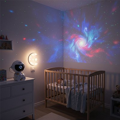 veilleuse projection galaxie 5V USB décoration chambre enfant