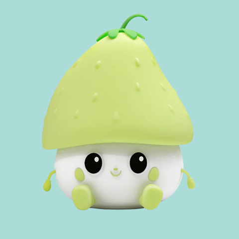 veilleuse bébé led en silicone verte style fruit